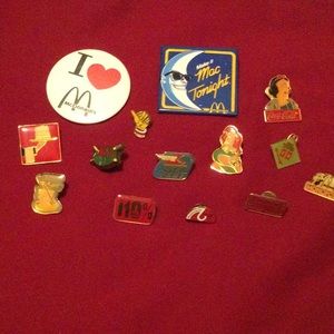 Vintage McDonalds Lapel Pins, lot of 14